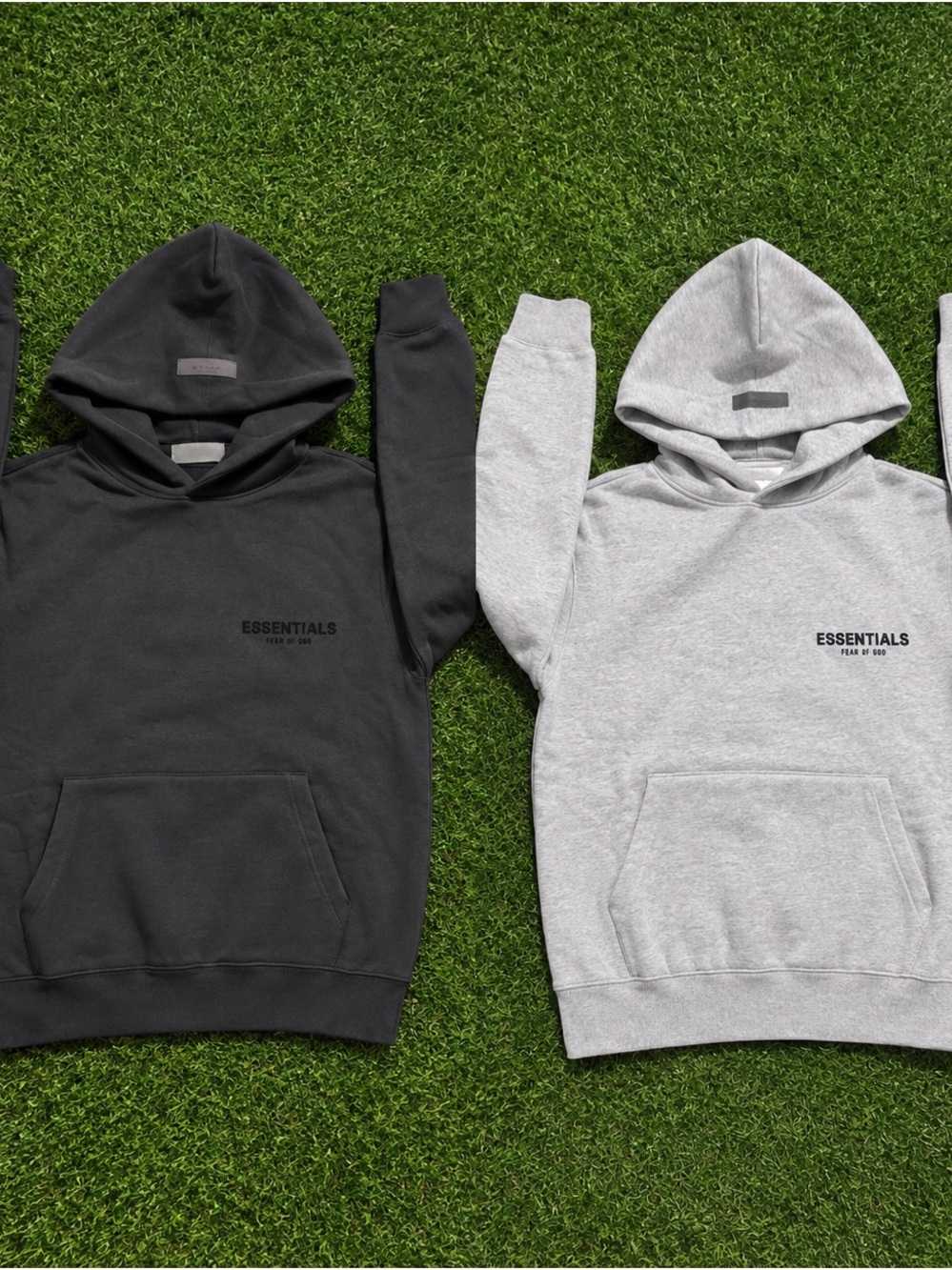 ESSENTIALS Men’s Hoodie Sweater - Black & Light Gray